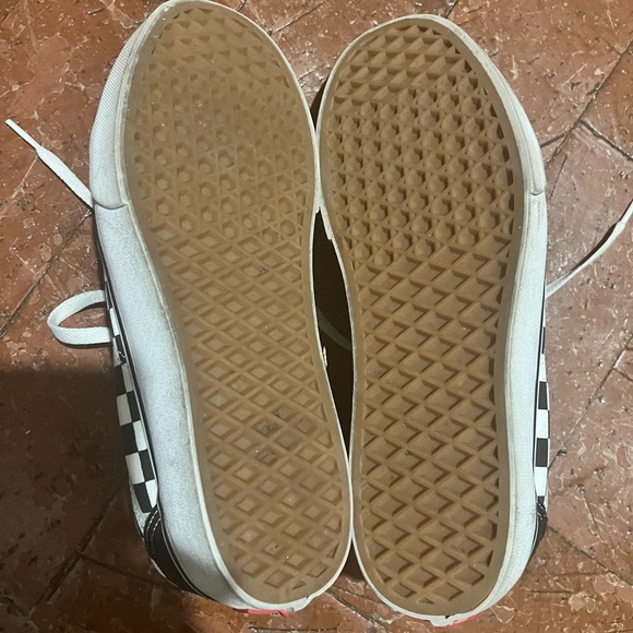 Vans Old Skool black & white checkered lace up sneakers size men’s 8 women’s 9.5 - Picture 3 of 8